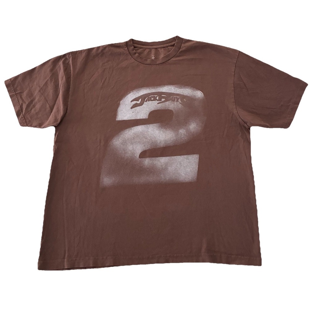 Travis Scott T Shirt XL Brown JackBoys 2 A2 Tee NEW *holes - Picture 2 of 9